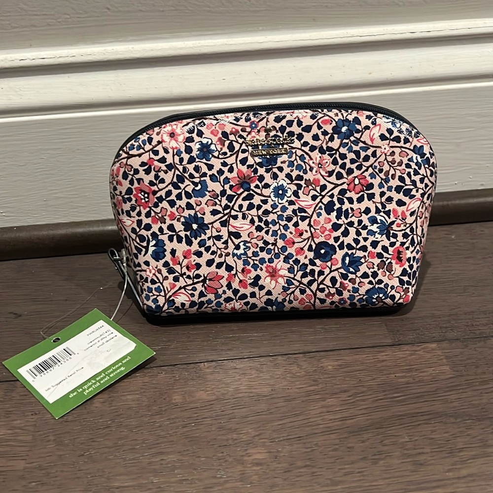 Kate Spade Cameron street ditsy vine small Abalene cosmetic bag